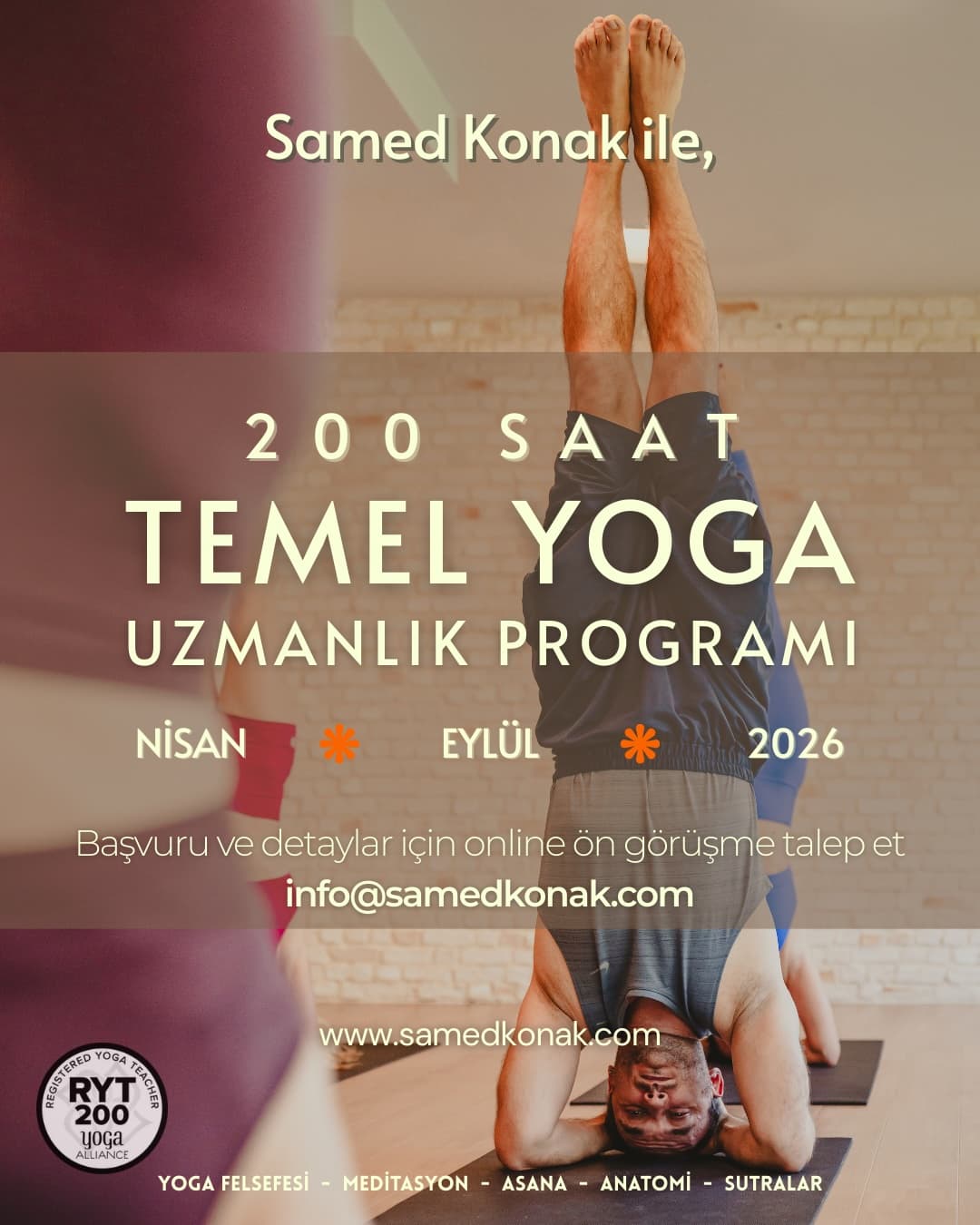200 SAAT YOGA UZMANLIK PROGRAMI 2026 - 1. Modül